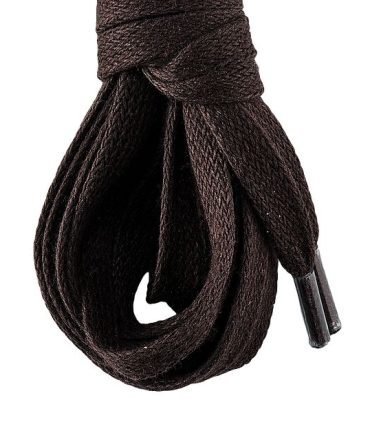60-inch Flat Waxed Lace Unisex Lace in Brown Waxed Cotton