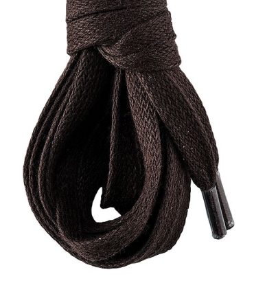48-inch Flat Waxed Lace Unisex Lace in Brown Waxed Cotton